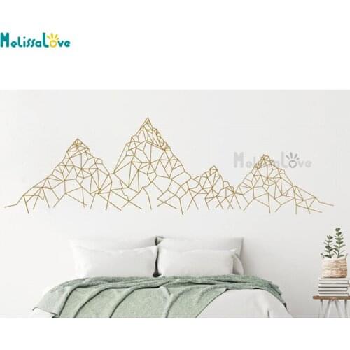 Gemetric Mountain Groups Decal Nursery Kids Room Playroom Home Decoration Removable Vinyl Wall Sticker Murals BD527