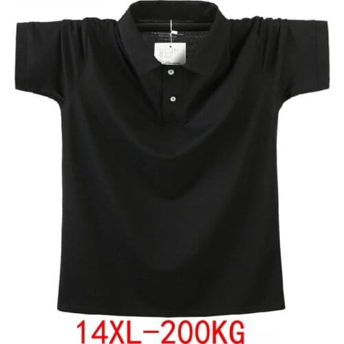 Plus Size 9XL 10XL 12XL 14XL Men polo-Shirts short sleeve Summer Casual Home Tees Super Size Tops 68 70 72 74 76 66