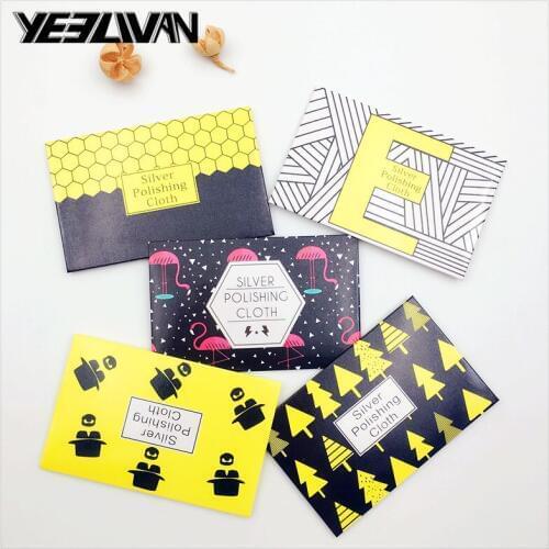 Hip Hop Silver Polish Cloth Flamingo Pattern Anti Tarnish Jewellery Tools Wipe Maintain Special Polishing Clean Jewelry