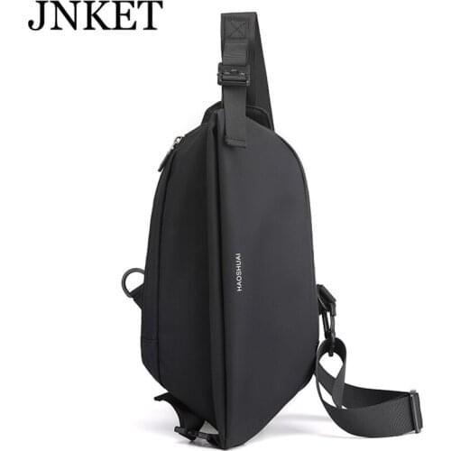 JNKET New Fashion Men Casual Chest Bag Multifunctional Waterproof Sling Bag Leisure Crossbody Bag Messenger Bags