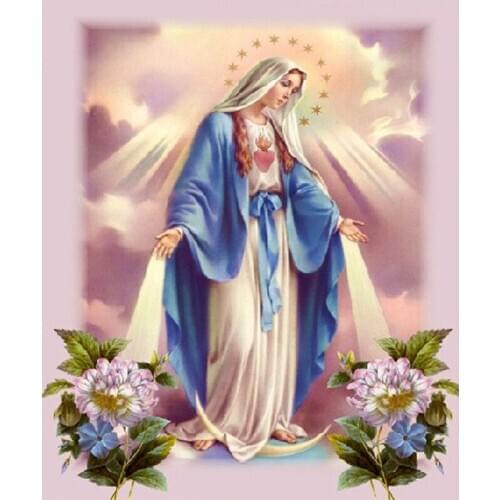 5D DIY Diamond Painting Full Square/Round Drill " Virgin Mary" 3D Embroidery Cross Stitch Religious Home Decor