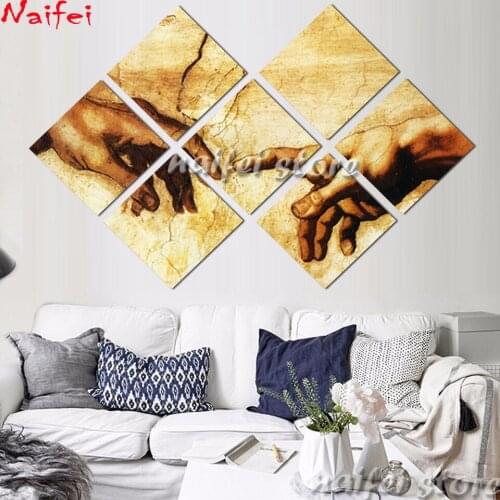 7 pcs Hand of god Picture Diamond painting Religious Art diamond embroidery Painting Cuadros Wall Pictures For Living Room Decor
