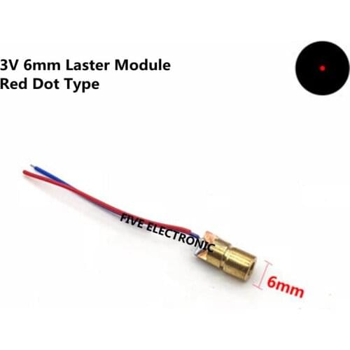 3V/5V 6mm/9mm 5mW Laser Module Red Dot/Straight Line/Cross Type Light Focal Length Adjustable With Leading Wire Laser Head