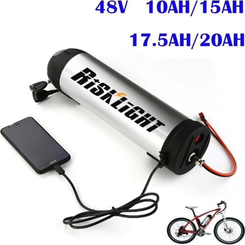 USB Water bottle ebike 48v 20ah 10ah 15ah long rang down tube lithium ion battery for bafang 750w 500w 350W 48v electric bicycle