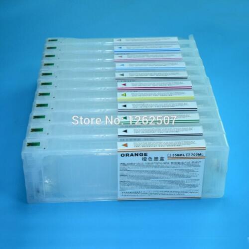 Wideformat cartridge For Epson PRO 7900 9900 7910 9910 11Colors with cartridge chip resetter+maintenance tank resetter