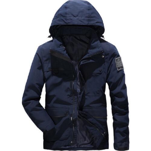 Men Jackets Winter Thick Padded Parkas Men Coat Wadded Long Hooded Casual Warm Snow Overcoat Male Jackets Business man Outwear