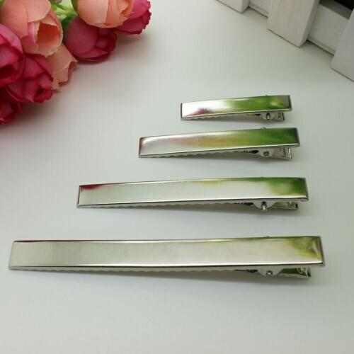 New arrival free shipping Four size mixed 200pcs/lot metal Hair Clip Barrettes Clips diy bow wholesale accessories H1012
