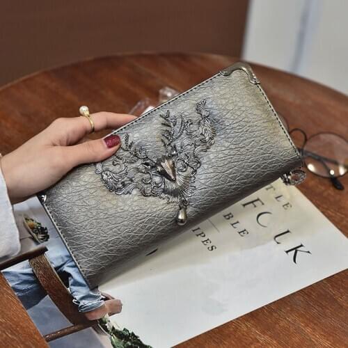 2020 New Fashion Wallet Women Deer head wallet Long zipper Wallet coin purse Card Holder Carteira Feminina Purse Cartera Mujer