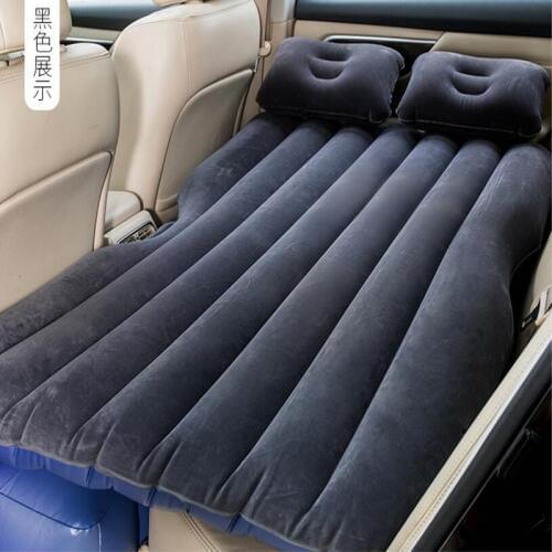 Mothers Day Gift!!! Flocking Car Travel Inflatable Mattress Air Bed Cushion Camping Outdoor Universal Vehicle Air Couch