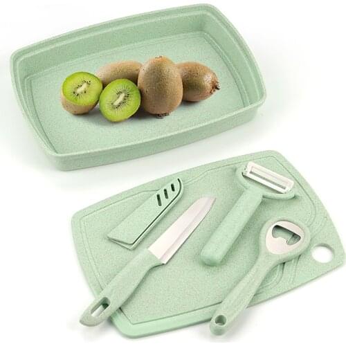 Fruit Cutting Board Fruit Plate Tool Set Multifunctional Cut Fruits Vegetables Non-slip PP Cutting Board Kitchen Supplies