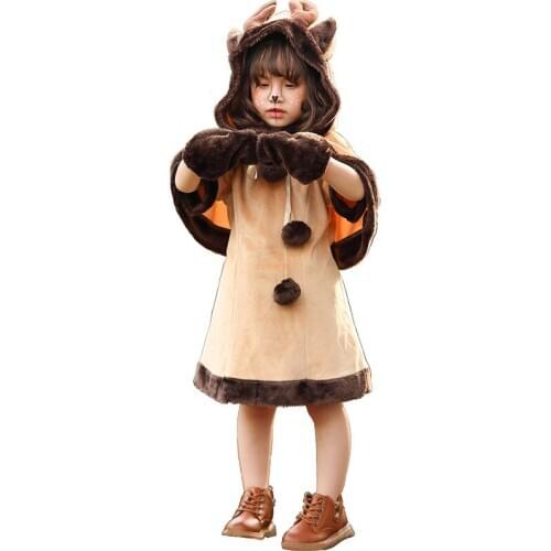 Christmas clothes Childrens dress Cartoon elk Animals One Piece Party Cosplay Cute Animals performance costume Festivals Dresse