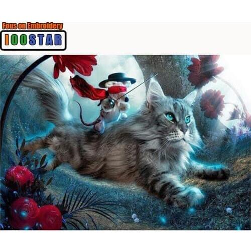 Diy Diamond Embroidery Cat And Mouse Animal Serie Diamond Painting Cross Stitch Full Square Home Decor Mosaic Gift Picture