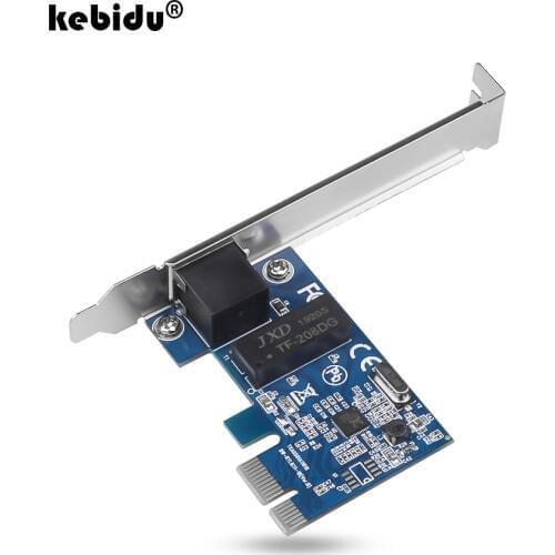 Kebidu Ethernet PCI Express PCI-E Network Card Controller 10/100/1000Mbps RJ45 Lan Adapter Converter for Desktop PC 1000 Gigabit