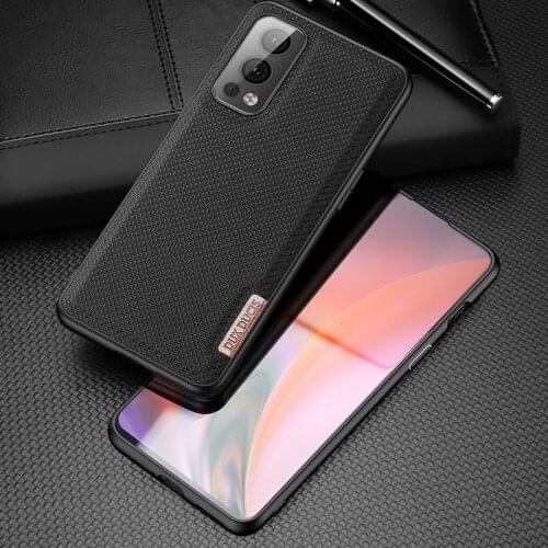 Dux Ducis Fino Series Woven Nylon Texture Silicone Back Case For Oneplus Nord 2 5g Nord2 N2 Protection Cove