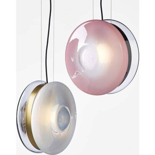 Nordic Pendant Lihgts Modern Hanging Light Glass Pendant Lamp Blue Pink Glass Lighting For Living Room Indoor Home Light