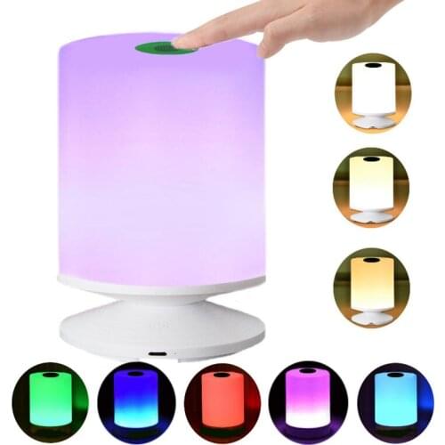 Rechargeable LED Night Light Colorful Atmosphere Remote Control Usb Desk Lamp Sleep Aid Bedroom Decoration Bluetooth Sound Lamp