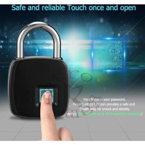 Anytek P3+ Fingerprint Lock IP54 Waterproof Anti-theft Security Padlock