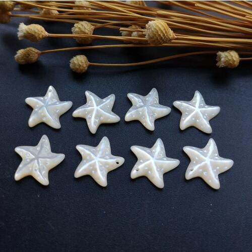 20pcs/lot 14mm Natural Star Cut Mother of Pearl shell for DIY Jewelry Seastar Cut MOP Pearl shell Beads for Earrings