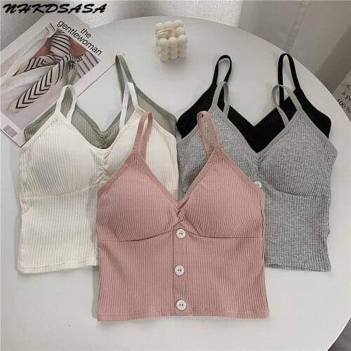 NHKDSASA Woman Y2K Knitted Tank Top Summer Girls Crop Tops Cotton Women Slim Strap Vest Sexy Female Backless Bottoming Shirts