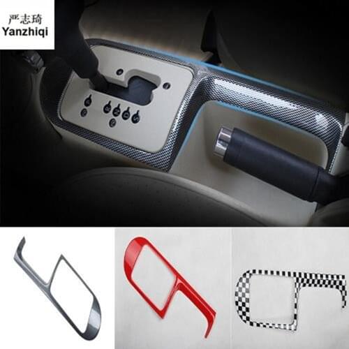 1pc Car stickers carbon fiber ABS material gear panel decoration cover for 2003-2012 Volkswagen VW Beetle