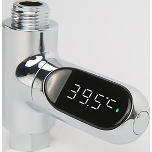 1pc 360° Rotating LED Digital ScreenTemperature Display Bathroom Baby Bath Water Thermometer Celsius/ Fahrenheit Display