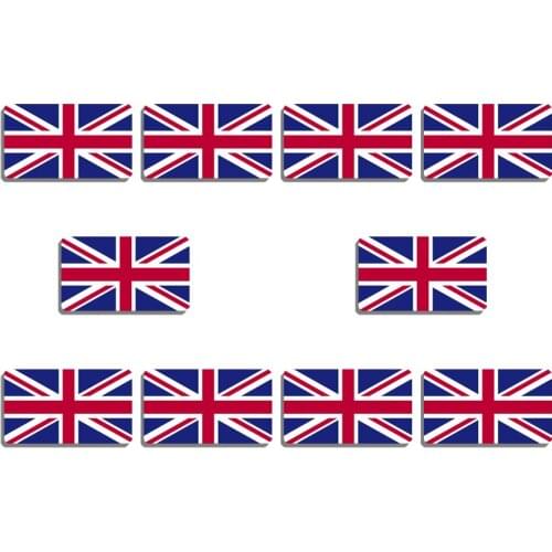 10Pcs British Flag Brooch UK Acrylic Lapel Pins For Women And Men The United Kingdom Patriotic Bag Clothes Decor