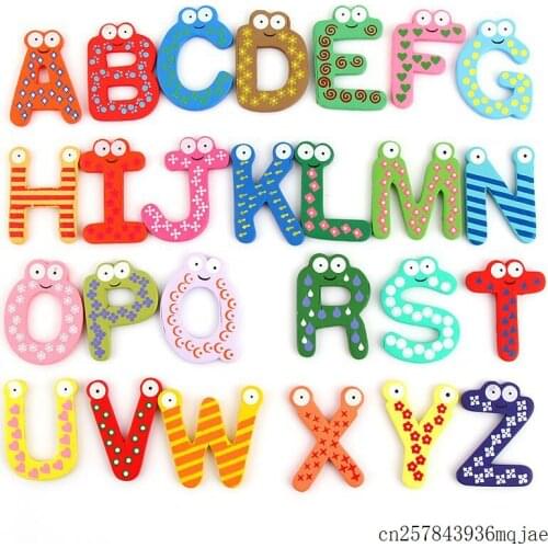 100packs Children English Alphabet Stickers Refrigerator Magnets Big Anti-Rust Thickened Wall Stickers Fridge Magnet Sticker