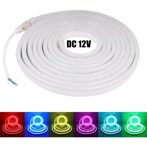 DC 12V RGB Neon Light Waterproof White / Warm White /Red /Green/Blue/Pink Flexible Neon Sign 5050 2835 LED Strip