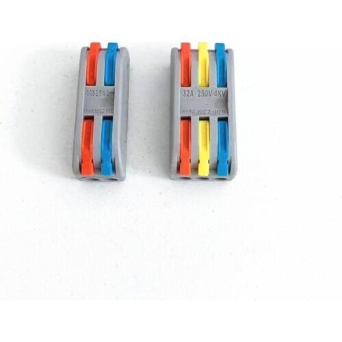 2/5/10pcs Wire Connector Mini Fast Universal Compact Wiring Conductor Terminal Block DF-21/DF-22 fixed bracket Connector
