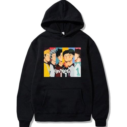 2020 Janpanese Anime Haikyuu Volleyball Long Sleeve Harajuku hoodie Men Women Unisex Hoodies Sweatshirts
