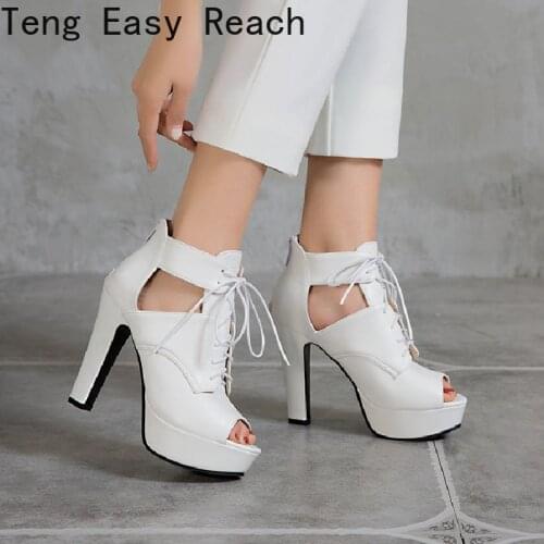 2021The New Women High Heels Sandals Women Fashion Zipper Platform Sandals Party Wedding Shoes Summer Large size36-48
