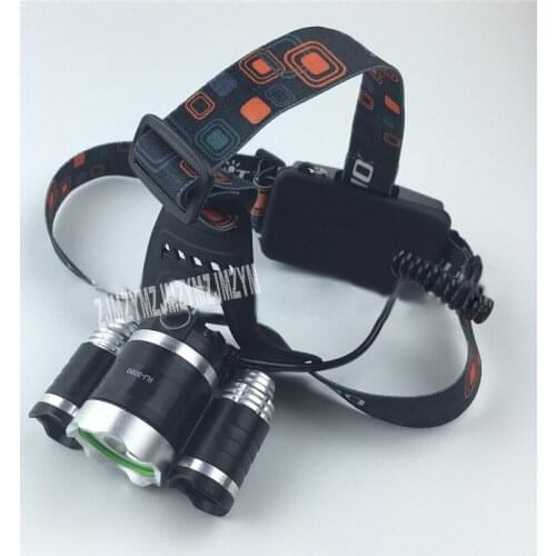 50pcs/lot RJ-5000 6000LM High Power 3T6 Glare LED Headlamps High-quality Rechargeable Fishing Hunting Headlamp 3.7V 20W Hot Sale
