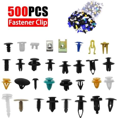 Universal 500Pcs Mixed Auto Car Fastener Clip Bumper Fender Trim Plastic Rivet Door Panel Liner For All Car