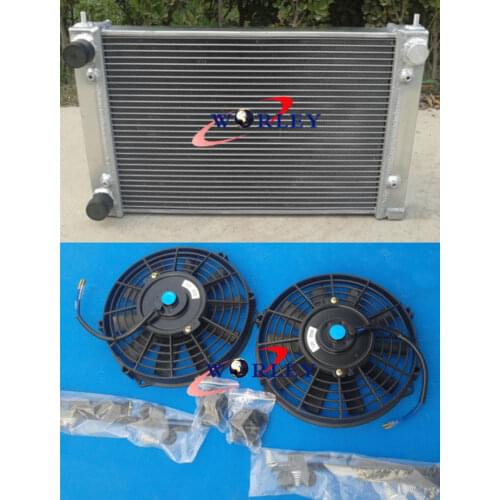 ALUMINUM RADIATOR +fan FOR VW FOR GOLF GTI,FOR JETTA MK2/Corrado,Scirocco Coupe 1.8V 86-95