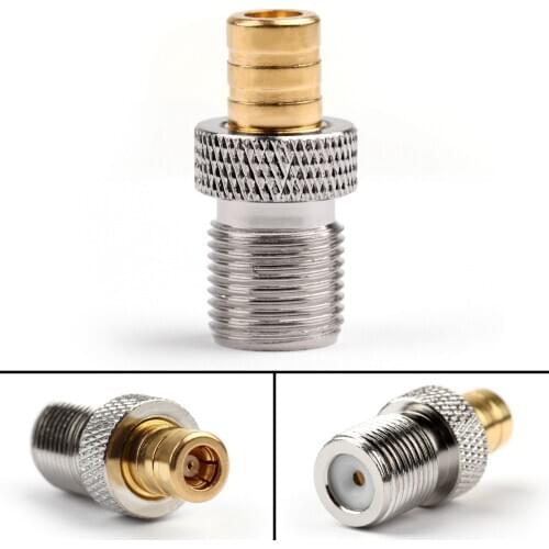 Areyourshop 10Pcs SMB Jack Female to F Jack Female Straight Coaxial Adapter Coupler Connector