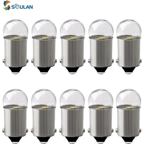 10Pcs Car Led 3030*1 Smd BA9S/T4W Glass Housing Led Bulbs Autobike Led Day Running Lights Auto Clearance Lamps White 12V Diode