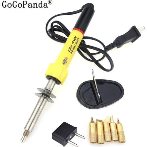 Free Shipping Carving Soldering Iron Electric Engraving Pen Gourd Pyrograph With Iron Tips AC220V