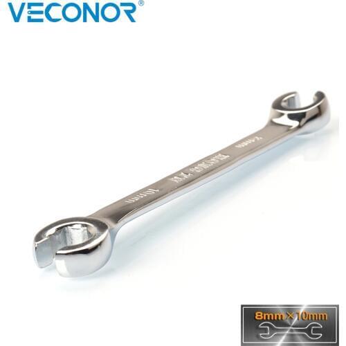 8X10mm Flare Nut Wrench Spanner Oil Pipe Wrench High Torque Multitool Mirror Polish