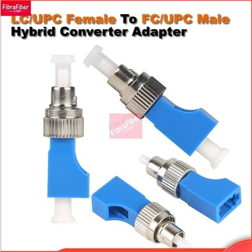 2pcs LC UPC Female To FC UPC Male Hybrid Converter Adapter Fiber Optical Power Meter Coupler Adapter