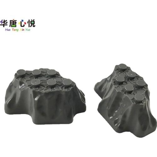 MOC City Dark Gray 4×8 Irregular Hill Model Toy For Children Educational Building Blocks Ornaments Cultivate Interest Cities