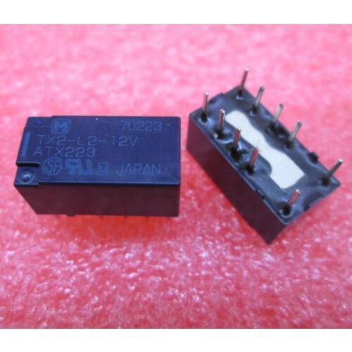 HOT NEW relay TX2-L2-12V ATX223 TX2-L2-12VDC TX2L212V 12VDC DC12V DIP8 free shipping