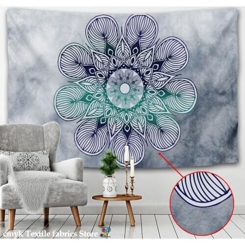 India Mandala Tapestry Wall Hanging Boho Decor Wall Cloth Tapestries Psychedelic Hippie Sun Moon Tapestry Mandala Wall Carpet