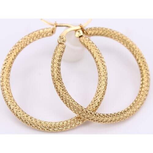 Exquisite and cute Stainless steel Hoop earrings 3mm Comfortable wear 15mm 24mm 35mm size Free shipping LH893