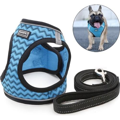 Summer Breathable Pet Harness and Leash Set for Small Dogs Reflective Puppy Medium Dog Harnesses Walking Mascotas Lead Supplies