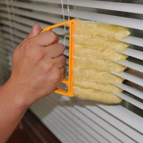 Microfiber Handle Mini Blind Brush Window Dust Cleaner Shutter Brush Home Kitchen Hand Held Duster Brush Window Cleaning Tool
