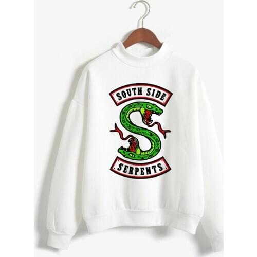 Fashion Riverdale Women Hoodies Sweatshirts Plus Size South Side Serpents Printed Hip Hop Streetwear Tops Unisex Pullover Shirt