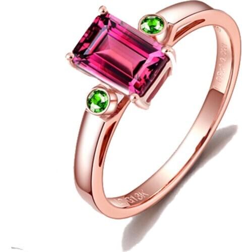 MOONROCY Rose Gold Color Wedding Rings Red Crystal Geometry Party Ring for Women Girls Gift Dropshipping Jewelry Wholesale