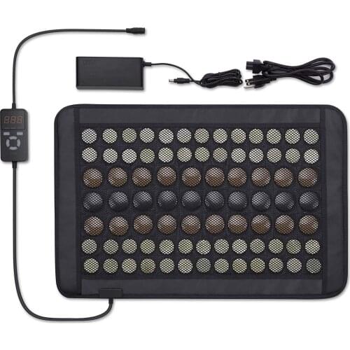 16" X 23.5" Far Infrared Heating Pad, Natural Jade and Tourmaline Pain Relief Electric Heating Pad