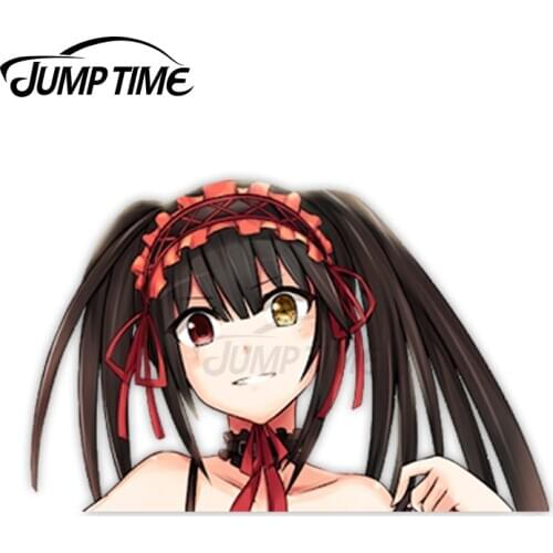 Jump Time Date a Live Tokisaki Kurumi Vinyl Decal Sexy Cute Anime Girl Waifu Peeker Big Head Car Stickers