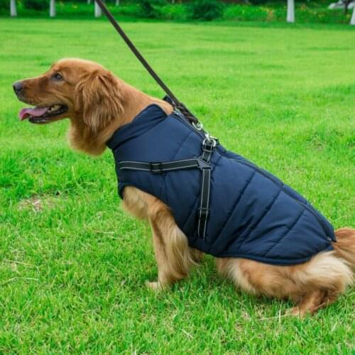 Pet Dog Autumn Winter Skiing Costume Sleeveless Cotton Puppy Jacket Coat With Chest Strap Pets Clothing Yorkshire Chihuahua